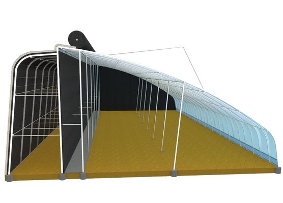 US Agricultural Multi Span Tunnel Plastic Film Greenhouses with Hydroponic System