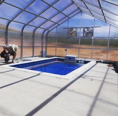 Multi-Span Water Pipe Hydroponic Growing System for Greenhouse Aquaculture Efficiency