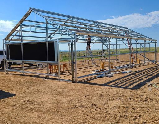 Multi-Span Commercial Greenhouse with End Floral Sightseeing and Striped Glass Terrace