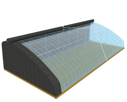 Commercial Greenhouse Double Arch Beam Greenhouses with Snow Vibrator in US Currency