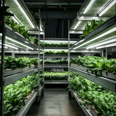 Double Layer Steel Structure Shipping Container Greenhouse for Leafy Veggies Planting