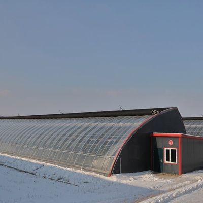 Double Layer Greenhouse for Vegetable Farming and Temporary Heating Productivity