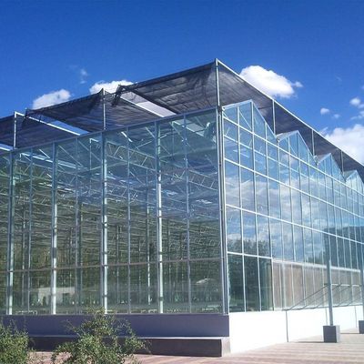 Venlo-Style Roof Multi-Span Controlled Humidity Glasshouse for Hydroponic Seedlings