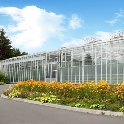 Origin Vegetable and Flower Glass Greenhouse with Hydroponics Cultivation Method