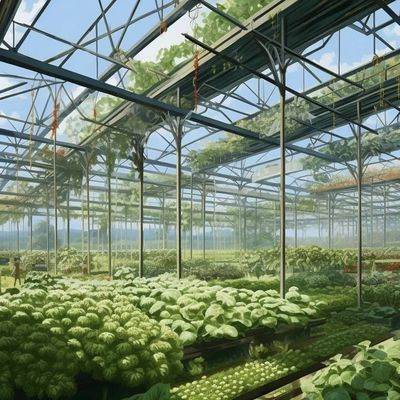 Customized Floral Glass Greenhouse for Cultivating Blooms Roofing Shape a Type Roof