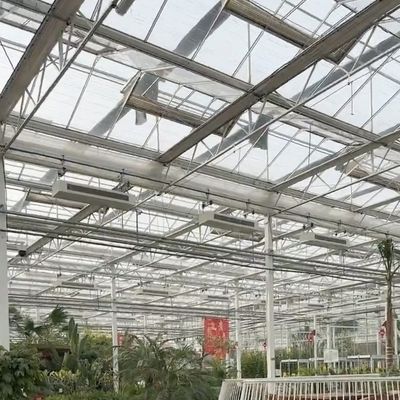 Glass Greenhouse for Flower Cultivation Package Gross Weight 100.000kg and a Type Roof