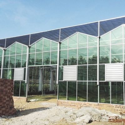 Glass Greenhouse for Flower Cultivation Package Gross Weight 100.000kg and a Type Roof