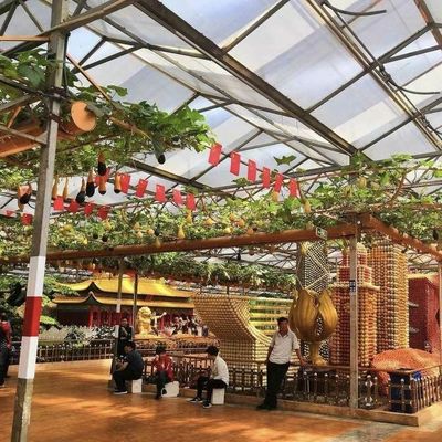Large Shading Screen Glass Greenhouse Hydroponic System for Optimal Crop Cultivation