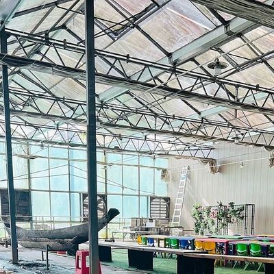 Glass Green House Cover Single Layer Hydroponic System For Greenhouse