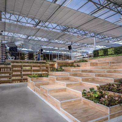 Reasonably Priced Glass Greenhouse Hydroponic System for Maximum Space Utilization