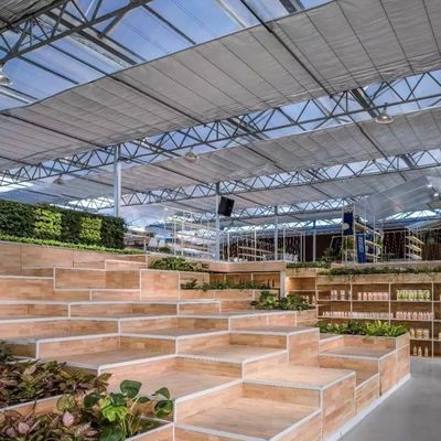 Roofing Shape a Type Roof Hydroponic Glass Greenhouse for Large Vegetable Farming