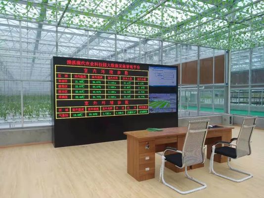 Good Light Transmission Glass Cover Venlo Greenhouse with Customization Option
